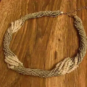 Vintage pearl and rose quartz hand crafted strand necklace